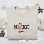 Nike x Minnie Mouse & Pumpkin Embroidered Hoodie – Disney Characters Sweatshirt Perfect Family Gifts