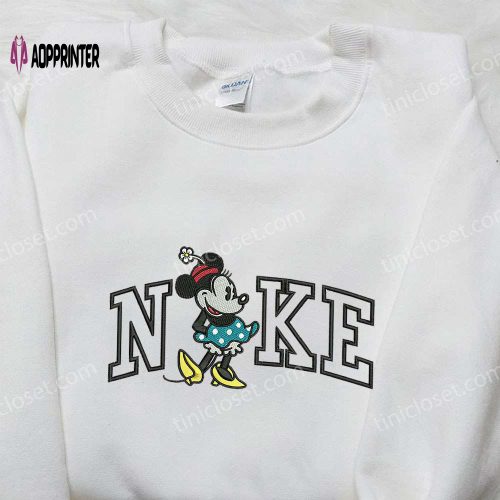 Stylish Nike x Minnie Mouse & Walt Disney Embroidered Shirts – Customizable!