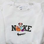 Nike x Minnie Mouse Pumpkin Hoodie: Disney Embroidered Sweatshirt Perfect Family Gift