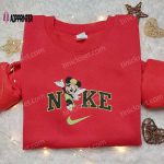 Disney Characters Embroidered Hoodie: Nike x Minnie Mouse & Tinker Bell Sweatshirt – Perfect Family Gifts