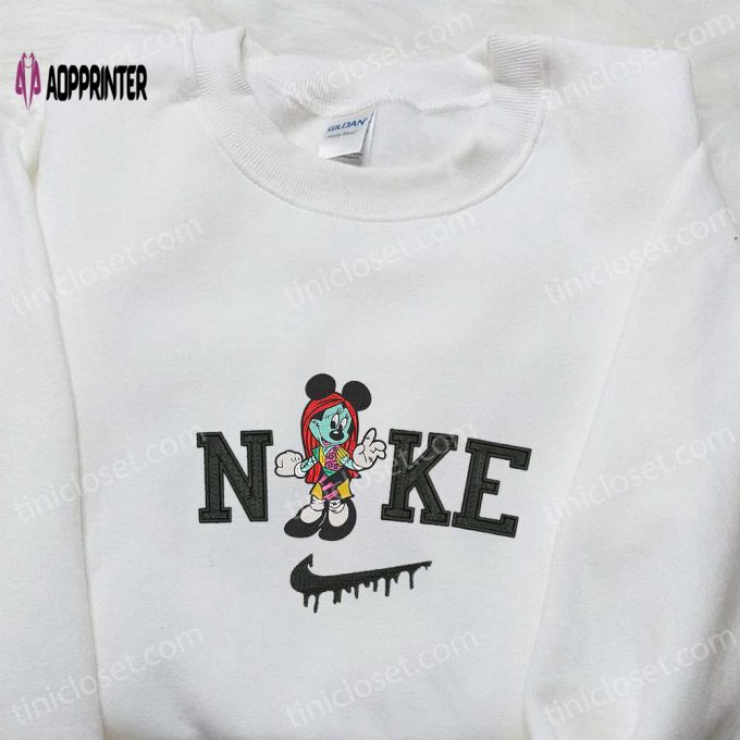 Nike x Minnie Sally Embroidered Shirt & Disney Characters Sweatshirt: Best Family Gifts