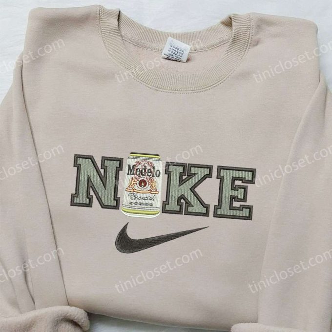 Custom Nike x Modelo Especial Embroidered Shirt – Personalize Your Favorite Drink Shirt