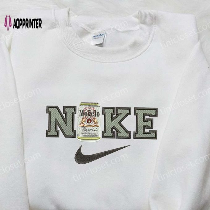 Custom Nike x Modelo Especial Embroidered Shirt – Personalize Your Favorite Drink Shirt