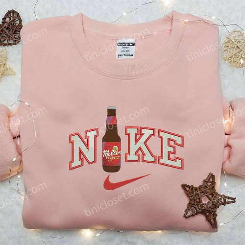 Nike x Molson Export Beer & Food Embroidered Shirt: Stylish Nike Inspired Design