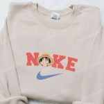 Nike x Monkey D Luffy Anime Embroidered Shirt – One Piece T-shirt Perfect Gift for Family