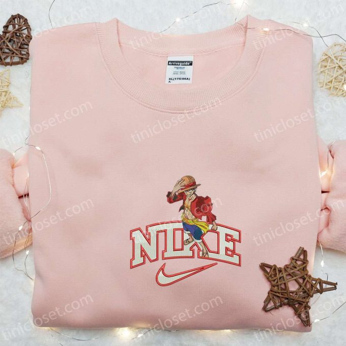 Nike x Monkey D Luffy Anime Embroidered Sweatshirt & T-shirt – Best Birthday Gift Ideas