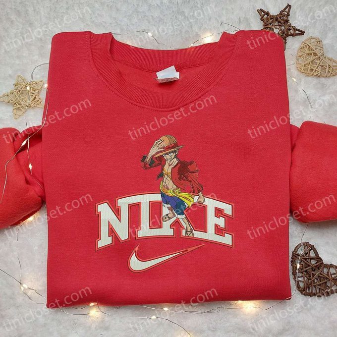 Nike x Monkey D Luffy Anime Embroidered Sweatshirt & T-shirt – Best Birthday Gift Ideas