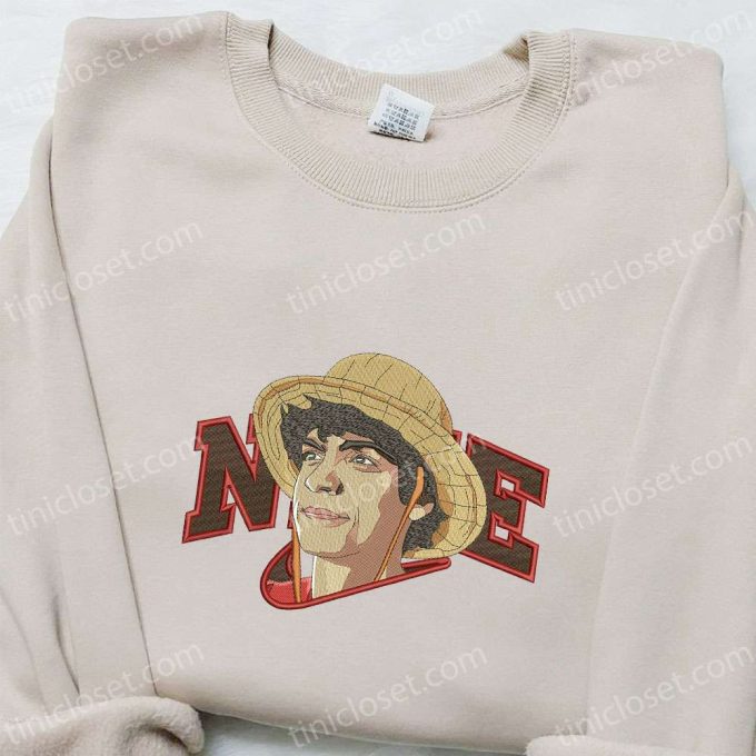 Nike x Monkey D Luffy Movie Embroidered Hoodie Anime Sweatshirt & T-shirt