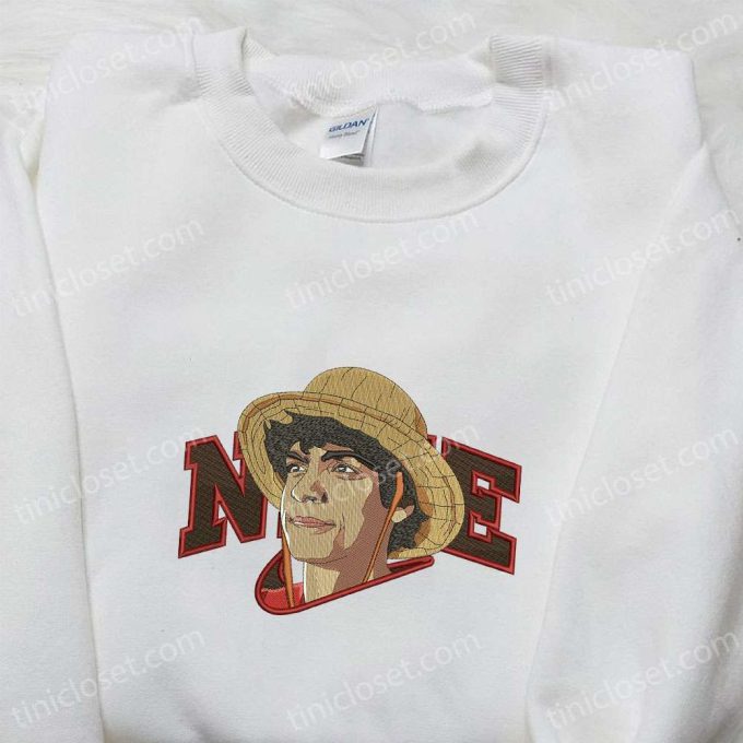 Nike x Monkey D Luffy Movie Embroidered Hoodie Anime Sweatshirt & T-shirt