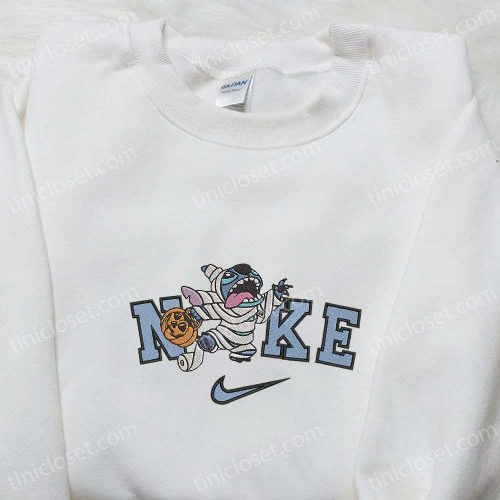 Nike x Mummy Stitch T-shirt Disney Halloween Hoodie Nike Inspired Sweatshirt: Spooky Embroidered Collection