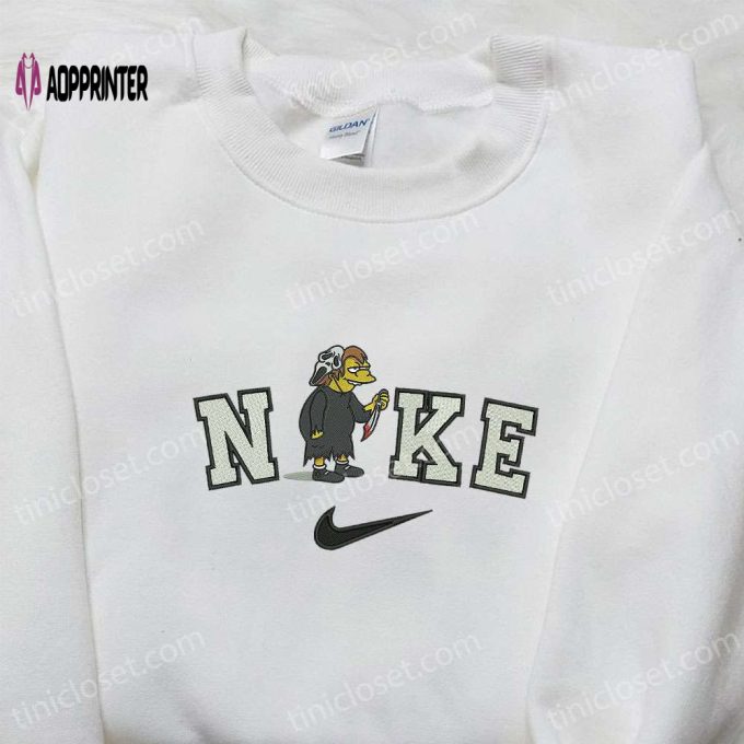 Nike x Nelson Munts Halloween & The Simpsons Embroidered Shirt – Nike Inspired Design