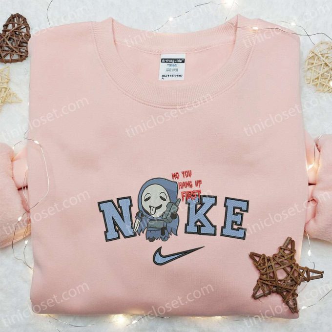 Nike x No You Hang Up First Ghost Embroidered Shirt – Spooky & Inspired Design