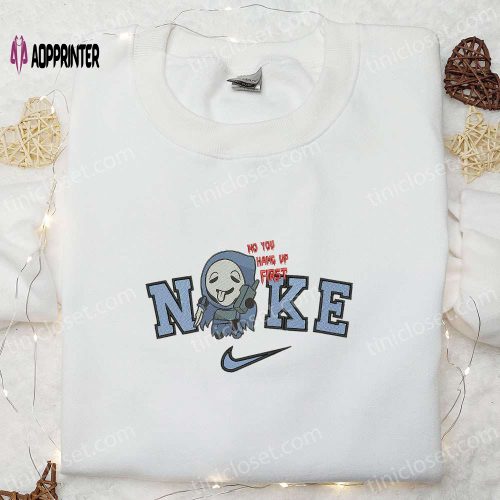 Nike x No You Hang Up First Ghost Embroidered Shirt – Spooky & Inspired Design