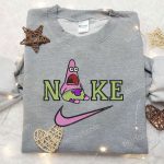 Nike x Patrick Star Embroidered Sweatshirt SpongeBob SquarePants 4D Cartoon Embroidered Shirt Nike Inspired Shirt