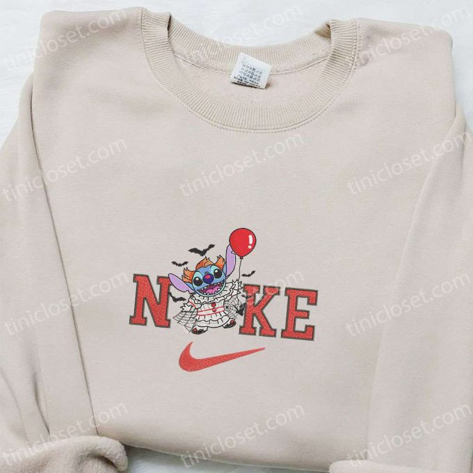 Nike x Pennywise Stitch Balloon Shirt & Hoodie: Funny Halloween Gifts