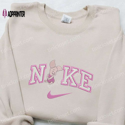 Nike x Winnie the Pooh Cartoon Embroidered Sweatshirt – Disney Characters Shirt Nike Inspired T-Shirt