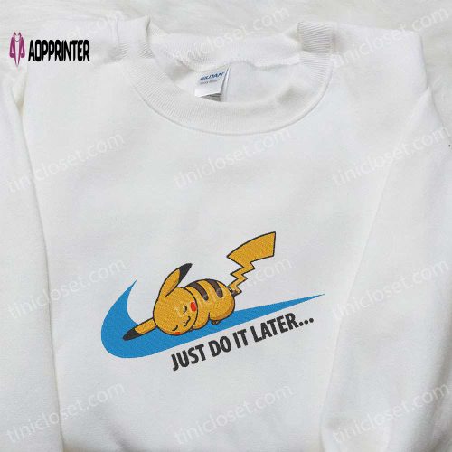 Nike x Pikachu Anime Embroidered Shirt – Pokemon Inspired T-shirt