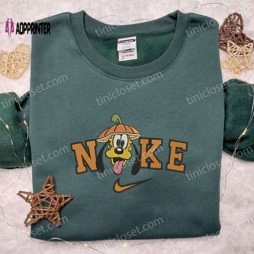 Spooktacular Nike x Pluto Halloween Pumpkin Hoodie T-Shirt & Sweatshirt – Embroidered Delight!