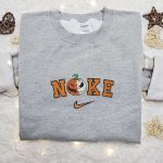 Nike x Pumpkin Monster Halloween Embroidered Hoodie & T-Shirt: Spooky Nike-Inspired Sweatshirt