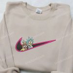 Nike x Rick and Morty Cartoon Embroidered Shirt – Unique Nike Inspired Design