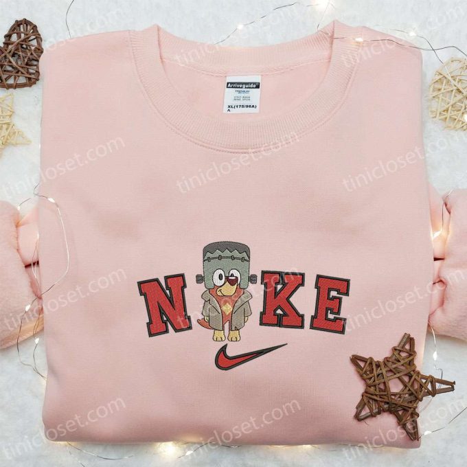 Nike x Rusty Bluey Halloween Embroidered Hoodie & T-shirt: Cute Nike Inspired Sweatshirt