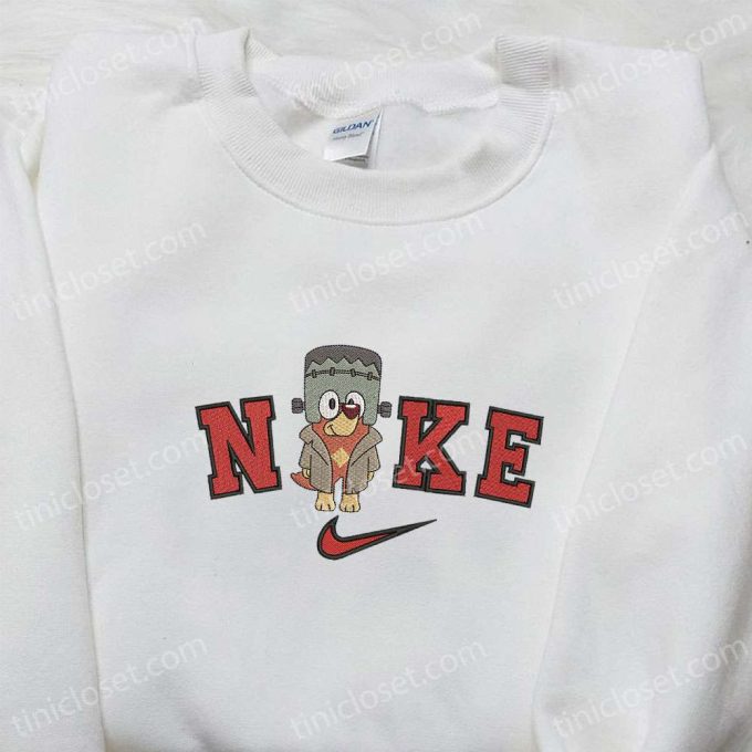 Nike x Rusty Bluey Halloween Embroidered Hoodie & T-shirt: Cute Nike Inspired Sweatshirt