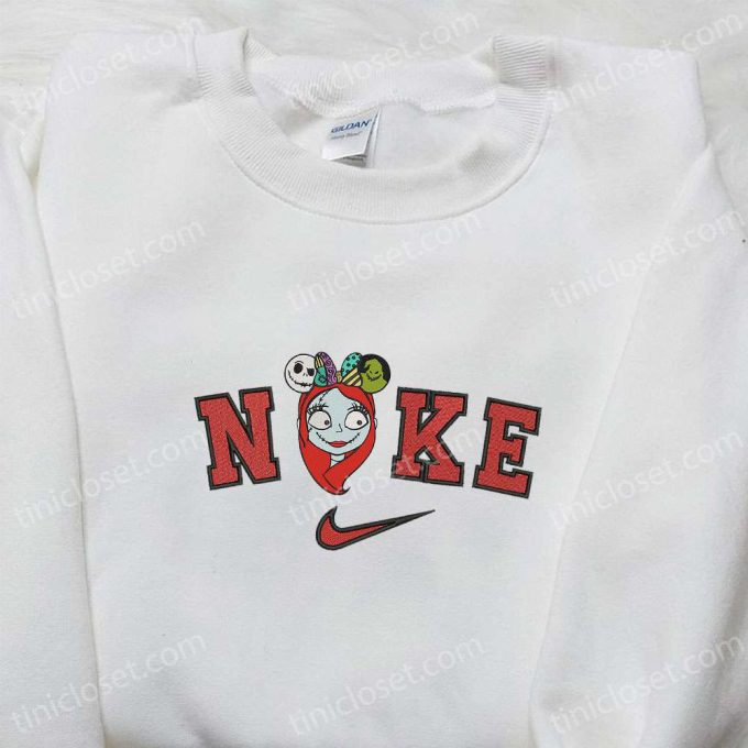 Nike x Sally Minnie Mouse Ears Embroidered Shirt: Disney Halloween & Nike Inspired Design