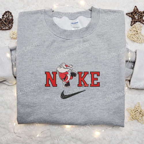 Nike x Santa Claus Skating Embroidered Sweatshirt: Best Christmas Gift Idea with Nike-Inspired Design