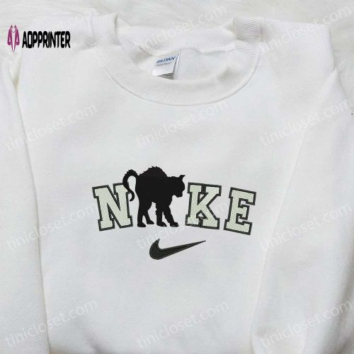 Spooky Nike x Scary Halloween Cat Sweatshirt – Perfect Gift for Halloween Lovers