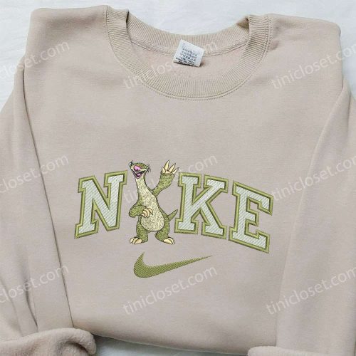 Nike x Sid Ice Age & Disney Embroidered Shirts – Customizable Nike Apparel for Trendsetters