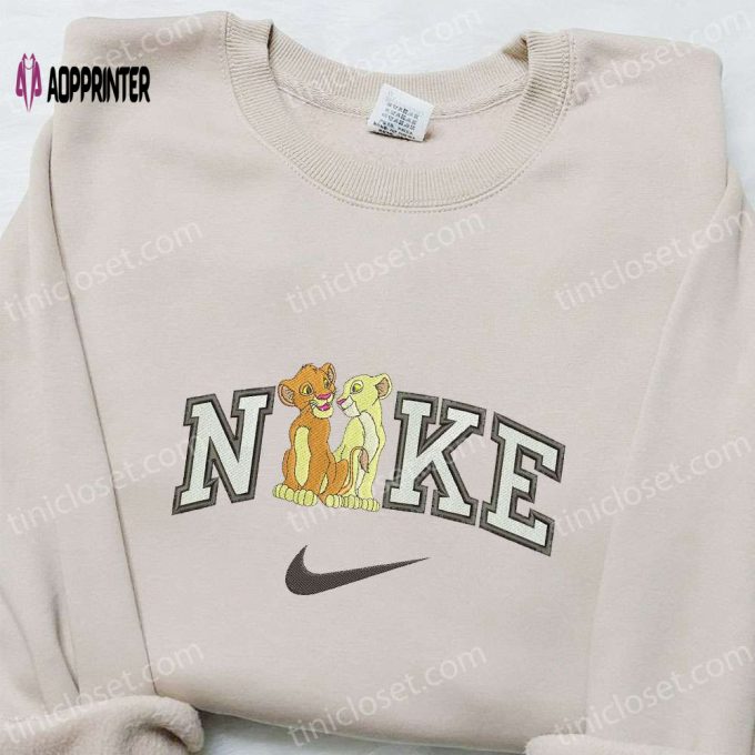 Disney Characters Embroidered Sweatshirt Hoodie & T-shirt by Nike: Simba Nala & More!