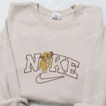 Disney Characters Embroidered Hoodie & Nike x Simba Cartoon Tshirt: Custom Nike Embroidered Tee