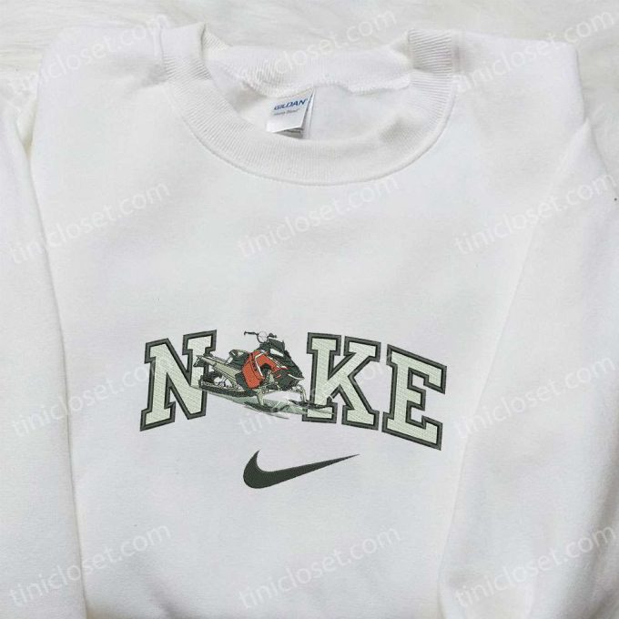 Stylish Nike x Ski Doo Embroidered Shirt & Hoodie Custom Transportation T-shirt