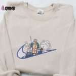 Nike x Smoker Anime Embroidered Shirt One Piece Hoodie Custom T-shirt Unique Nike Embroidery