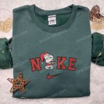 Nike x Snoopy Christmas Santa Claus Embroidered Sweatshirt T-Shirt & Hoodie: Cartoon Inspired Collection