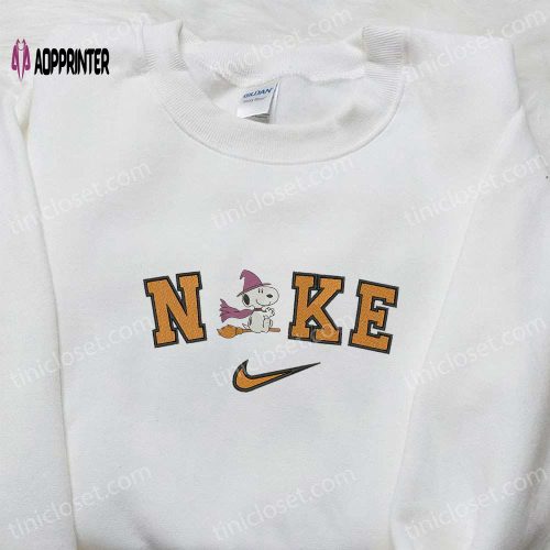 Nike x Snoopy Witch Embroidered Sweatshirt: Adorable Halloween Hoodie & T-Shirt