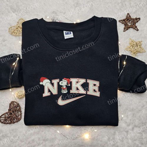 Nike x Snoopy Xmas Embroidered Shirt & Hoodie: Best Christmas Gift Ideas Custom Nike T-shirt