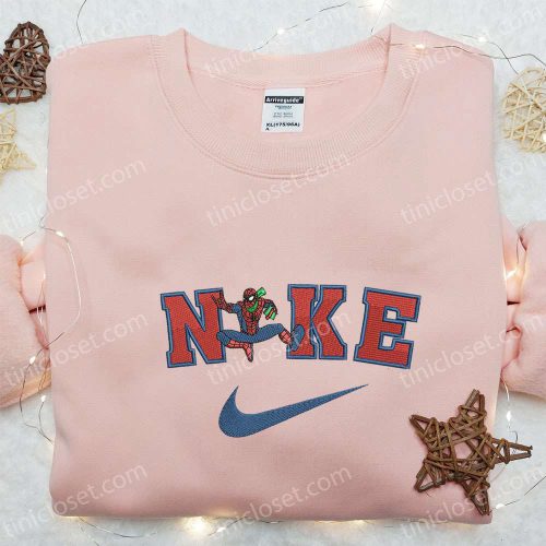 Nike x Spider-Man Movie Embroidered Sweatshirt & Hoodie: Marvel Cinematic Universe Collection Custom Nike T-Shirt