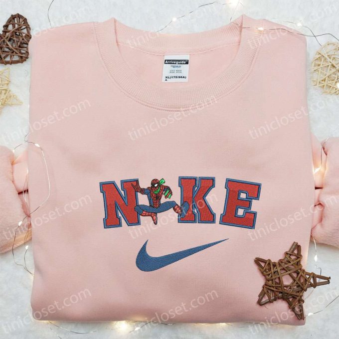 Nike x Spider-Man Movie Embroidered Sweatshirt & Hoodie: Marvel Cinematic Universe Collection Custom Nike T-Shirt