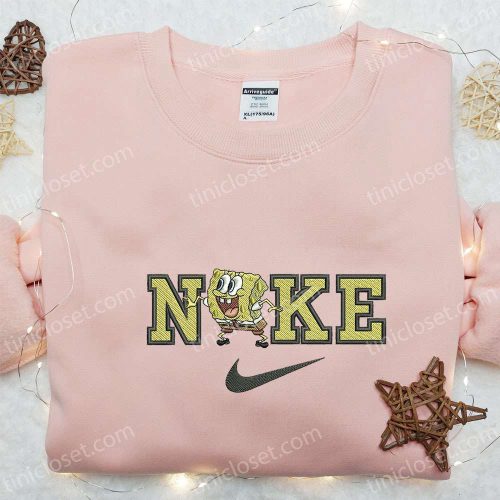 Nike x SpongeBob SquarePants Cartoon Embroidered Sweatshirt & Disney Characters Hoodie – Custom Nike T-shirt