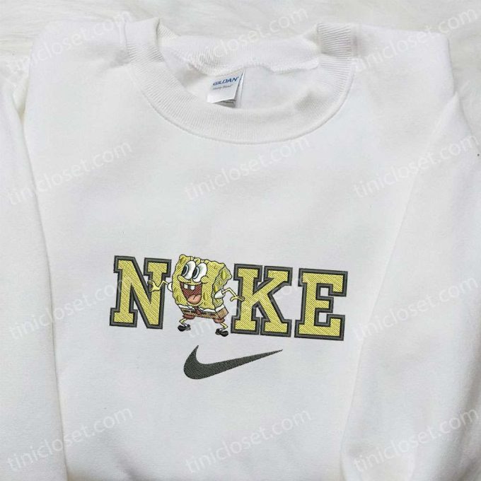 Nike x SpongeBob SquarePants Cartoon Embroidered Sweatshirt & Disney Characters Hoodie – Custom Nike T-shirt