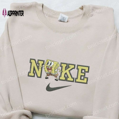 Nike x SpongeBob SquarePants Cartoon Embroidered Sweatshirt & Disney Characters Hoodie – Custom Nike T-shirt