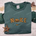 Nike x Spooky Pumpkin Halloween Hoodie & T-shirt: Embroidered Amazing Nike-Inspired Sweatshirt