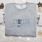 Nike x Stitch Cartoon Embroidered Sweatshirt: Disney Characters Hoodie – Perfect Family Gift!