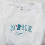 Nike x Stitch Cartoon Embroidered Sweatshirt: Best Family Gift Nike Inspired Hoodie