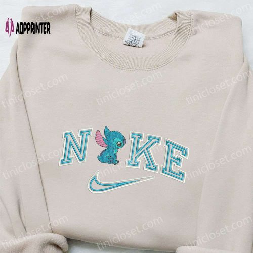 Nike x Stitch Dance Cartoon Embroidered Sweatshirt – Disney Characters Hoodie Perfect Family Gift