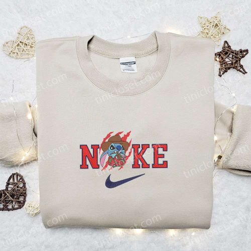 Nike x Stitch Freddy Krueger Embroidered Shirt – Funny Halloween & Nike Inspired Design