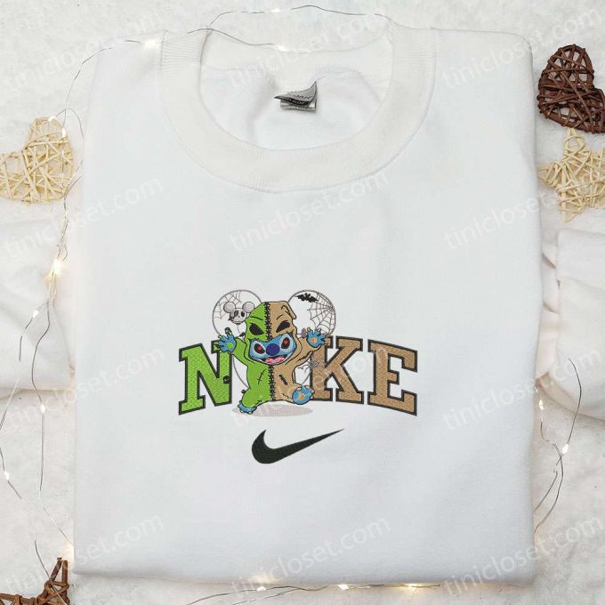 Nike x Stitch Oogie Boogie Disney Embroidered Shirt – Best Family Gift Nike Inspired Design