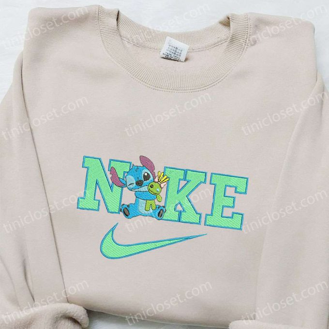 Disney Characters Embroidered Hoodie: Nike x Stitch Oogie Boogie Sweatshirt Best Birthday Gift Ideas