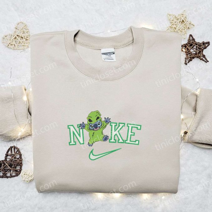 Nike x Stitch Oogie Boogie Embroidered Sweatshirt Halloween Disney T-shirt Custom Nike Hoodie